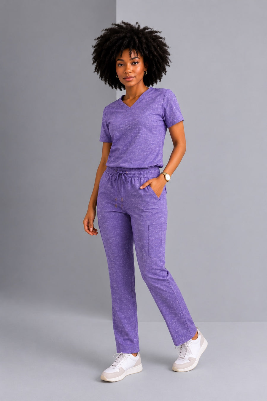 Scrub Feminino Mescla Lavanda Cha