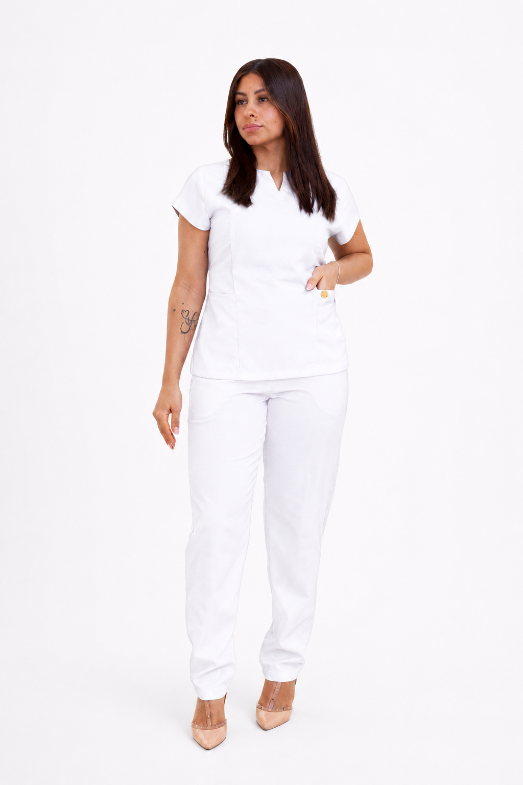 Scrub Feminino Gabardine Branco
