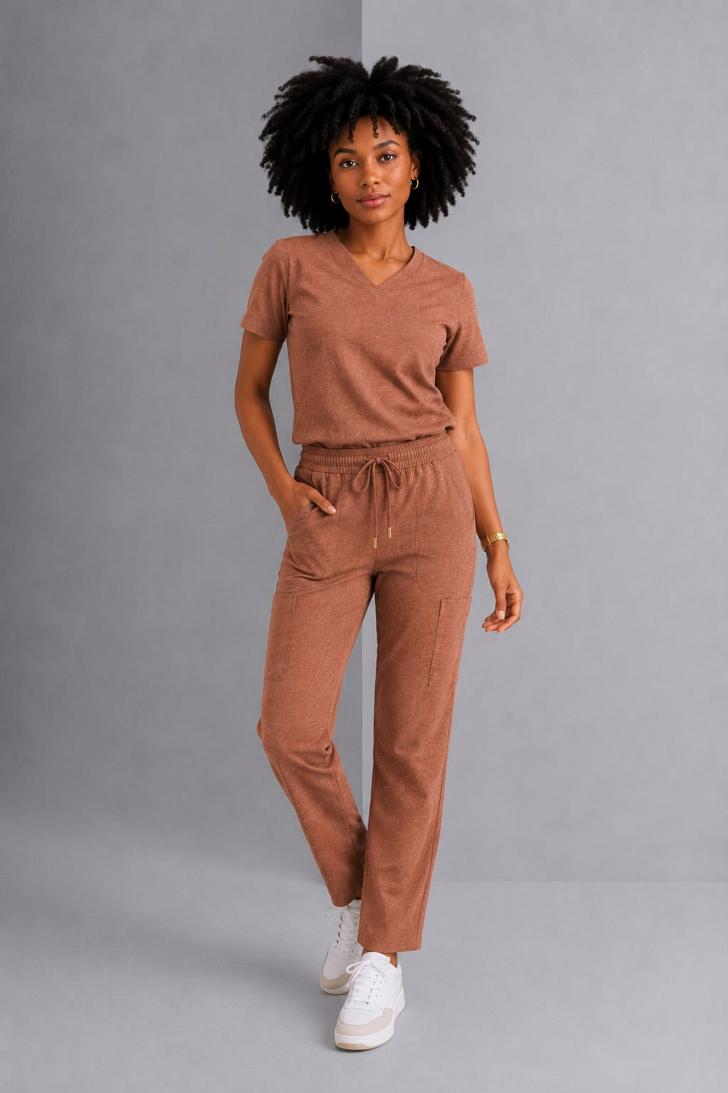 Scrub Feminino Mescla Cappuccino