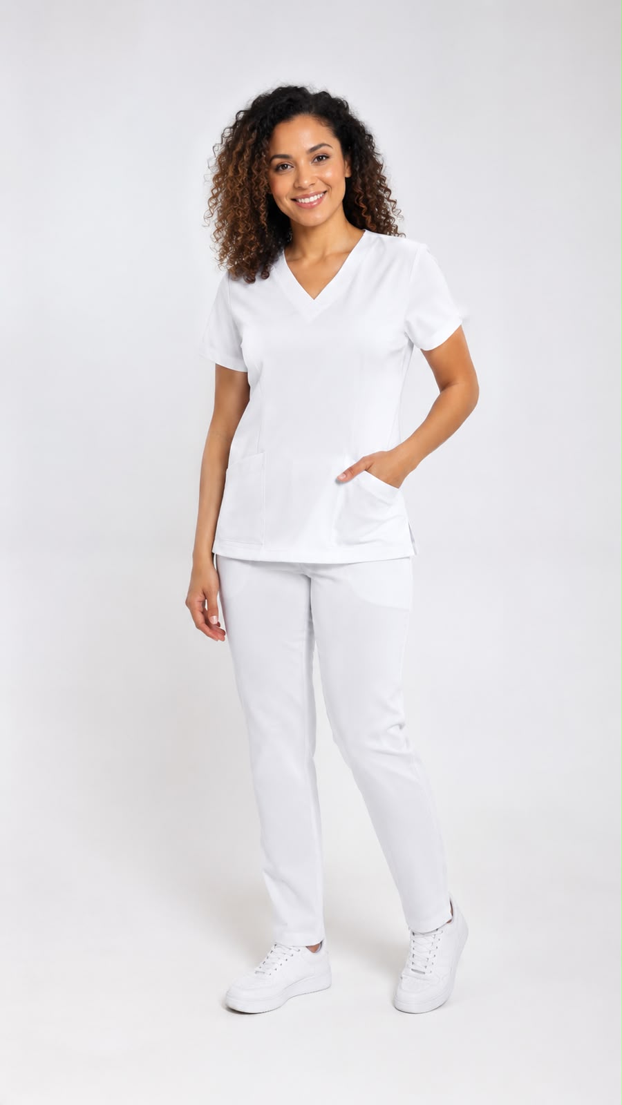 Scrub Feminino Malha Tecnológica Branco