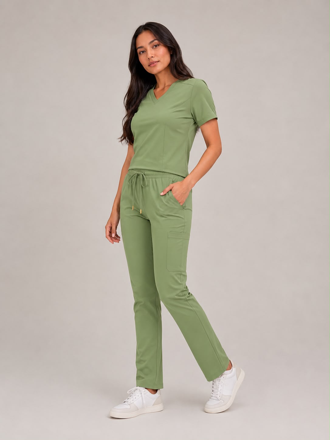 Scrub Feminino Mescla Verde Kiwi